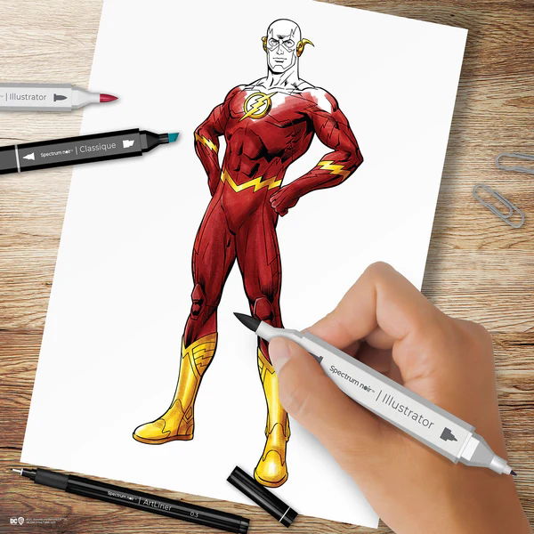 DC1-FLAS The Flash Fan Art Like a Pro Kit Spectrum Noir Colouring