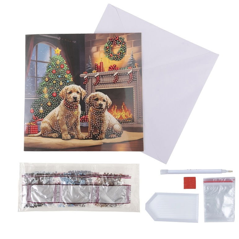 Waiting for Santa- Crystal Art Card Kit 18cm