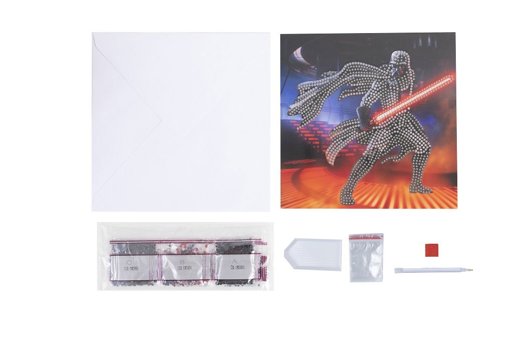 Darth Vader-  Crystal Art Card Kit 18x18cm