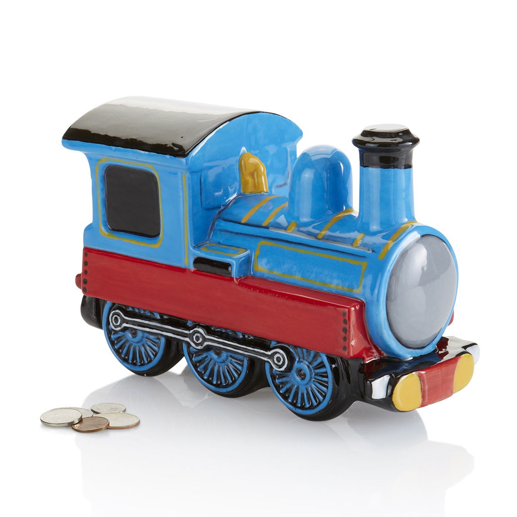 7223 Train Bank Unpainted Bisqueware Ceramic PYOP Idea