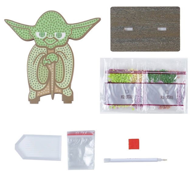 Yoda- Star Wars Crystal Art Buddy Kit  11x8 cm approx