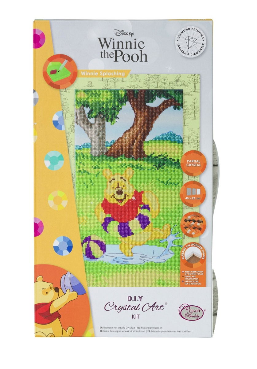 Winnie Splashing - Disney Crystal Art Canvas Kit Trio (Part 3)