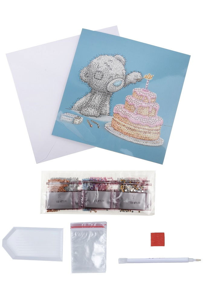 CCK-MTY130-06 Tatty Teddy Me To You Happy Birthday Crystal Art Card Contents