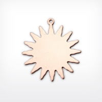 H866 Copper Blank for Enamelling and Crafts- Sunburst with lug