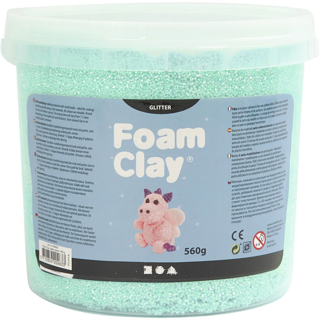 780866 Light Green Glitter Foam Clay 560g