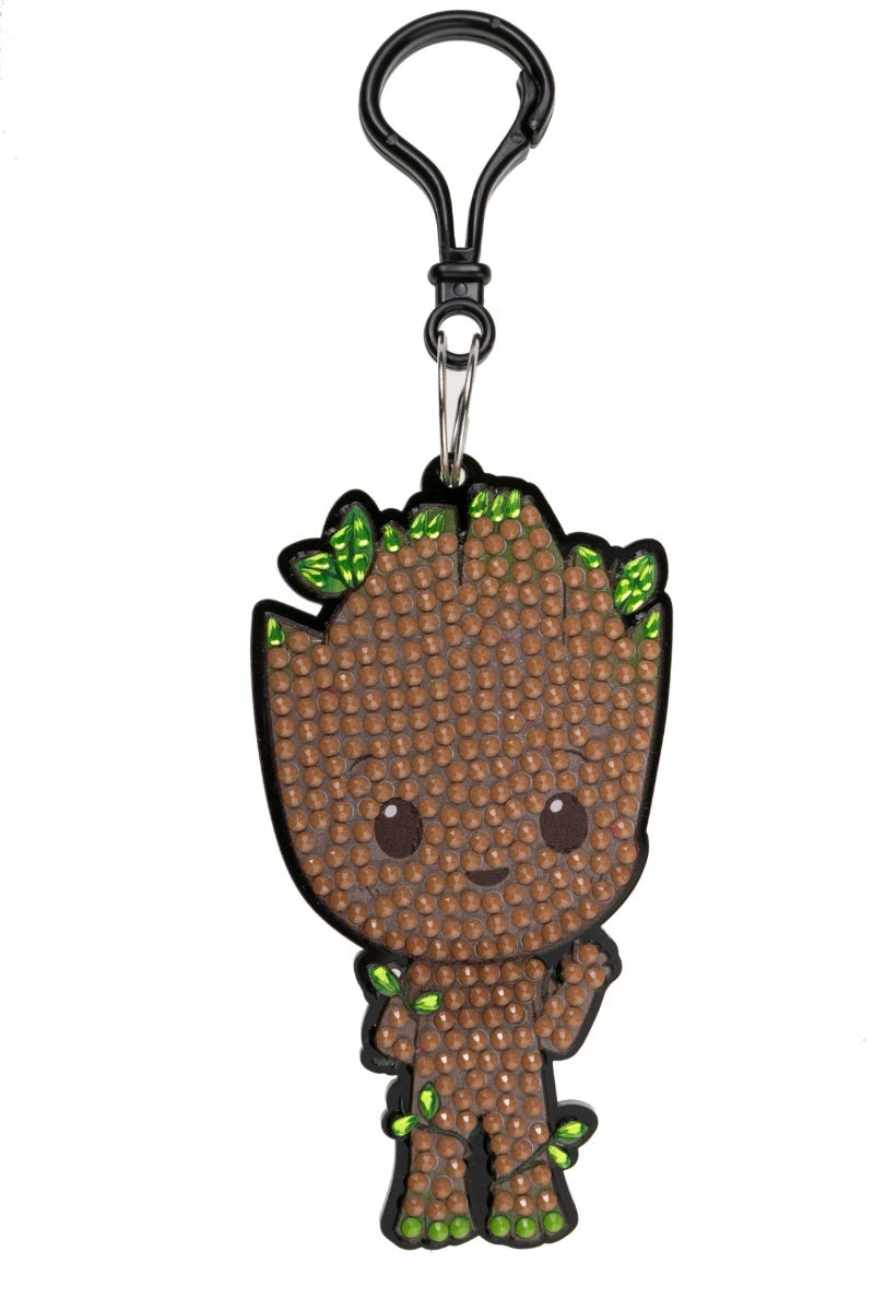 CABC-MCU001 Groot Marvel Series Crystal Art Kit Bag Charm Finished