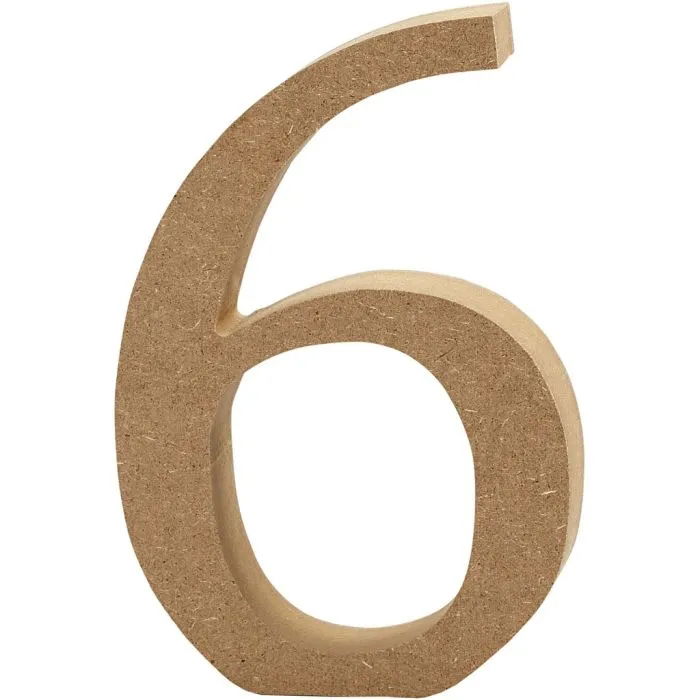CH56344 Number 6 MDF for Arts and Crafts