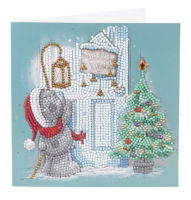 HAPPY XMAS! 18 X 18CM CRYSTAL ART CARD