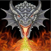 CCK-A72 Firehead Dragon Crystal Art Card Kit