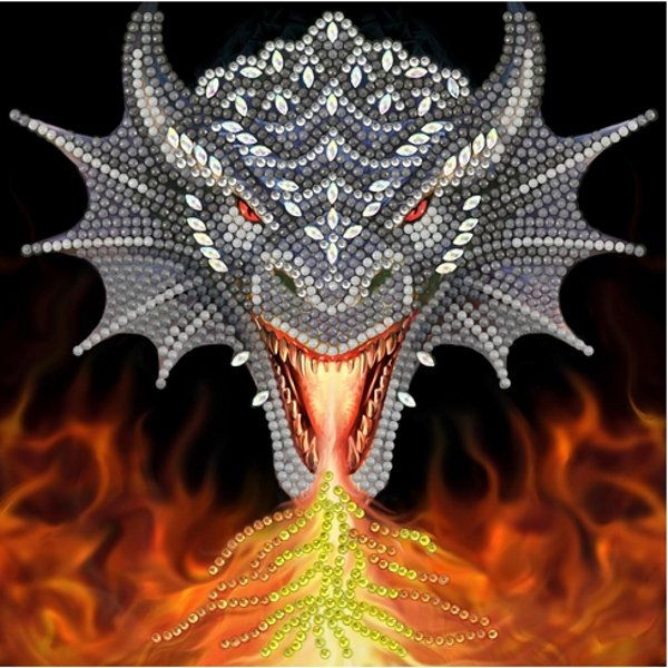 CCK-A72 Firehead Dragon Crystal Art Card Kit