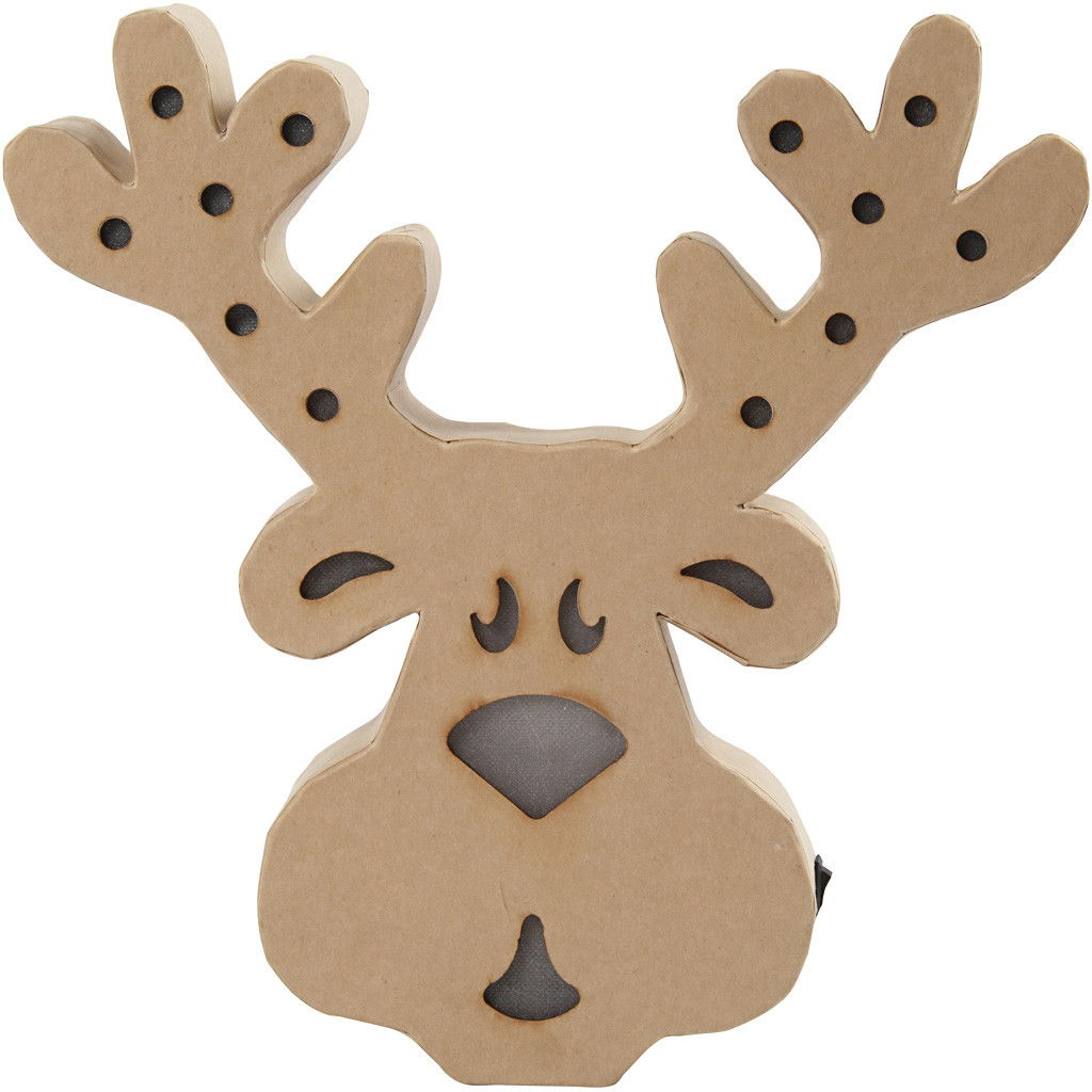 CH54904 Reindeer Head Figure papier mache