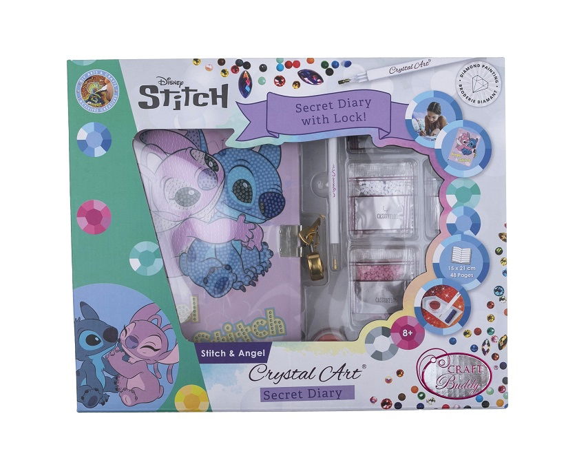 Stitch & Angel - Crystal Art Secret Diary Kit