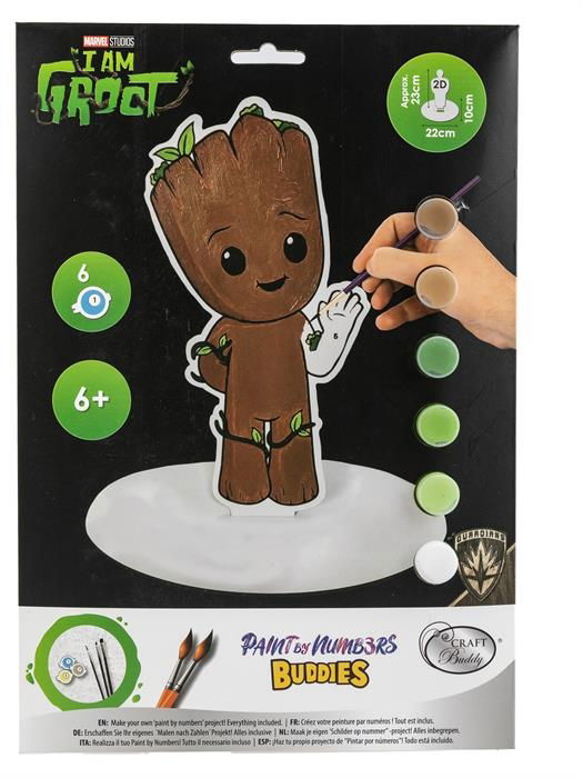 PBNBUD-MCU001 Groot - Marvel Paint by Numbers XL Buddy Kit Packaging