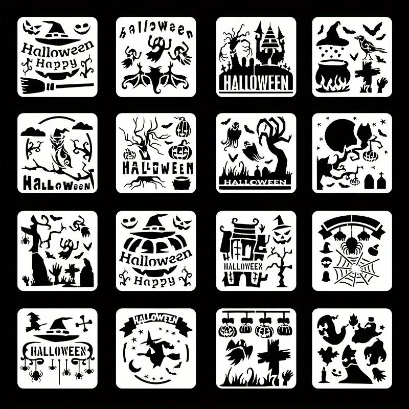 Halloween Stencil Set (16)