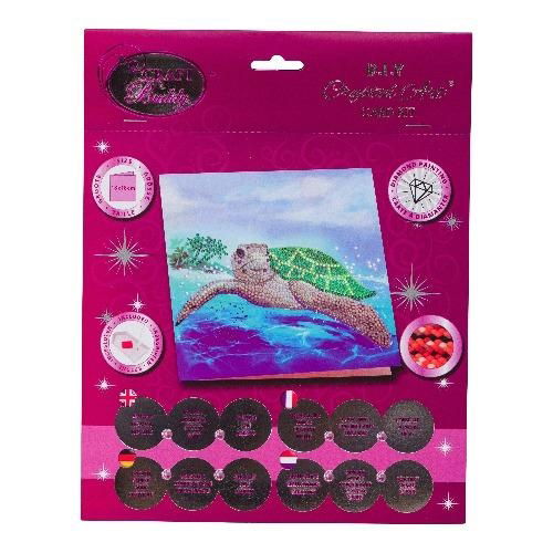 Turtle Paradise 18 x 18cm - Crystal Art Card Kit