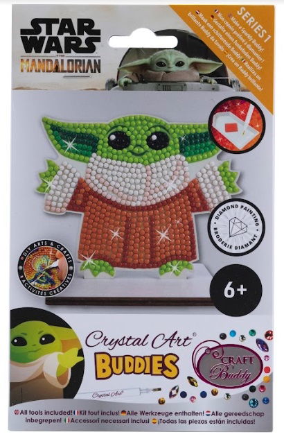 Grogu- Star Wars Crystal Art Buddy Kit 11x8 cm approx`