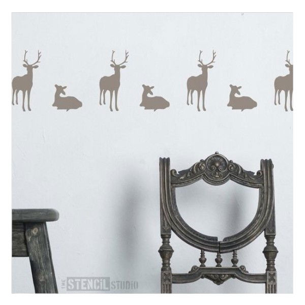 Deer and Fawn Mini Craft Stencil