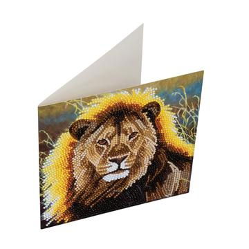 Resting Lion Crystal Art Card Kit Diamond Painting