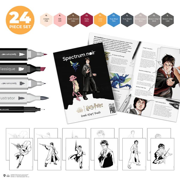 HP1-HARR Harry Potter - Harry Potter Fan Art Like a Pro Kit Contents