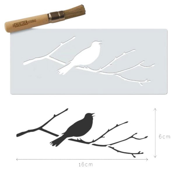 Blackbirds Mini Craft Stencil