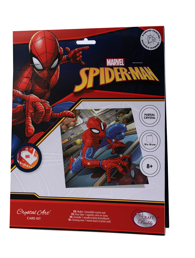 Spider-Man 18 x 18cm Marvel Crystal Art Card Kit