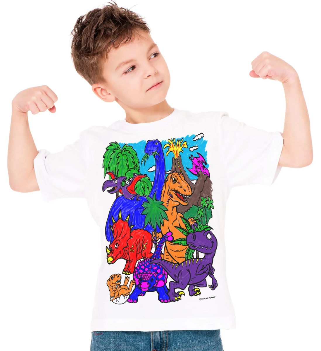 Dinosaur Colour-In T-Shirt & Pens