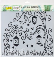 TCW728 Lanterns Acrylic Craft Stencil