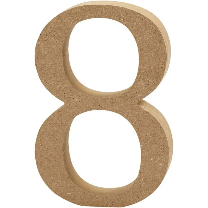 NUMBER 8 - MDF - H: 13cm WIDTH 2cm