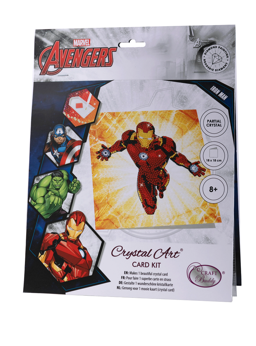 Iron Man 18 x 18cm Marvel Crystal Art Card Kit