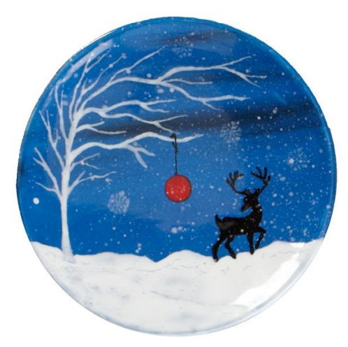 1031 Tuscany Coupe Dessert Plate- Winter Scene