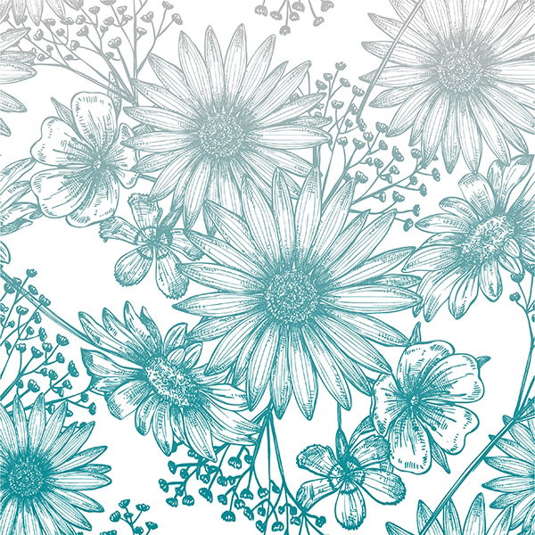 Wild Florals Pattern - Screen 12 Inch x 12 Inch- Screen Sensation