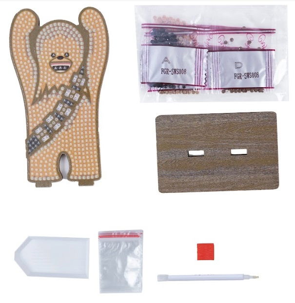 Chewy- Star Wars Crystal Art Buddy Kit 11x8 cm approx