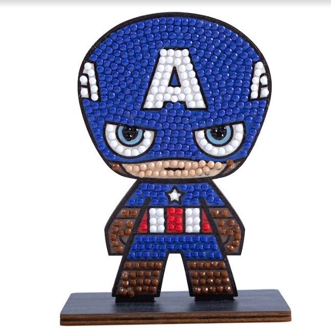 Captain America- Marvel Crystal Art Buddy Kit 11x8cm approx