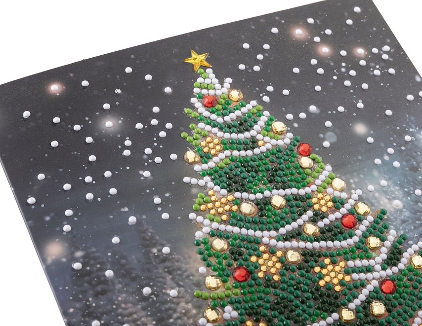 Festive Fir- Crystal Art Card Kit 18cm