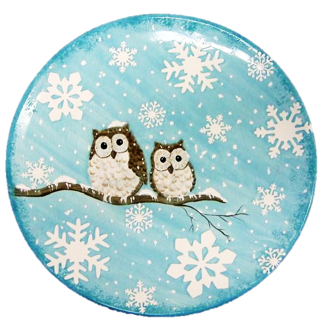 1005 Tuscany Coupe Dinner Plate with Owl Design