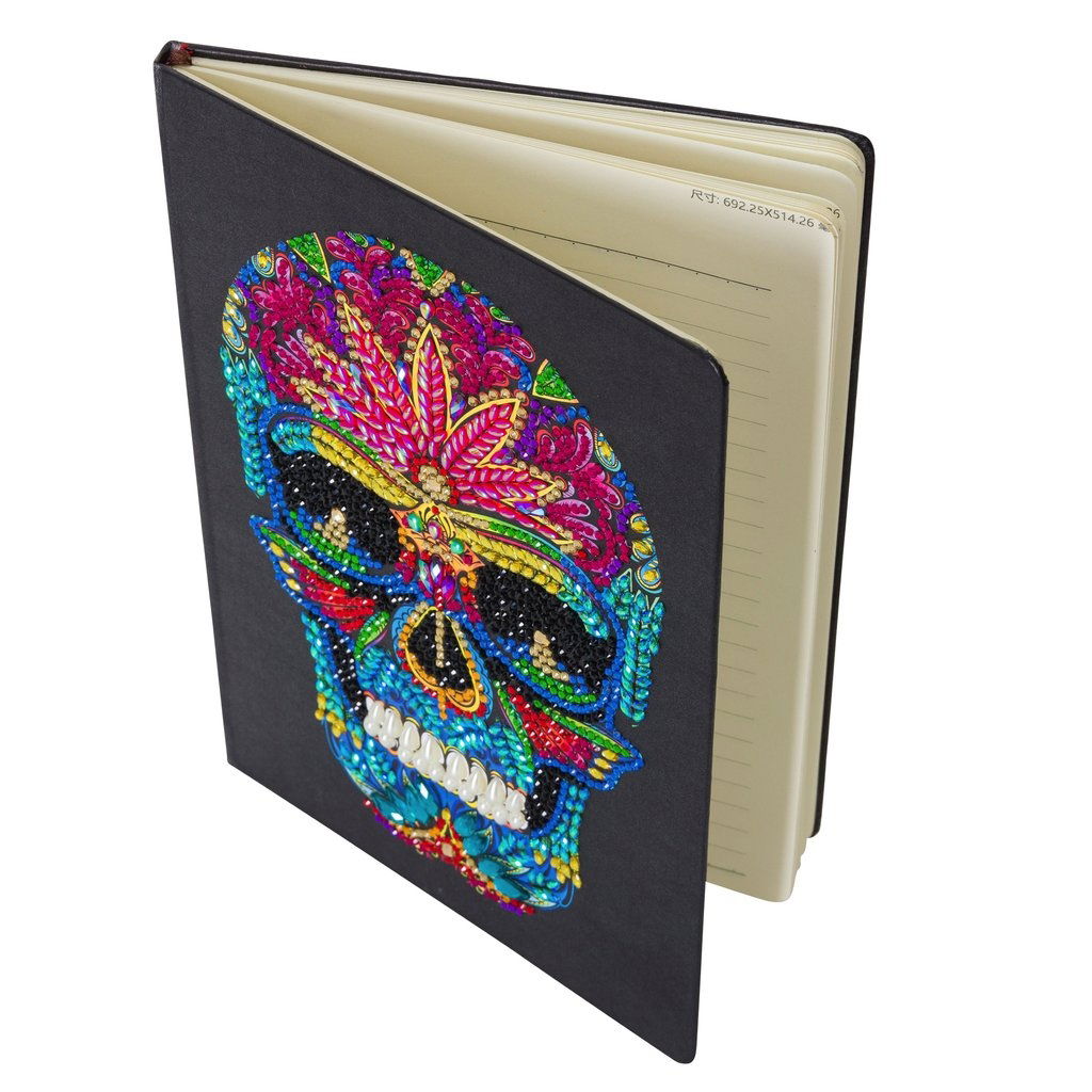 CANJ-4 Crystal Art Notebook Skull Design 50 Pages