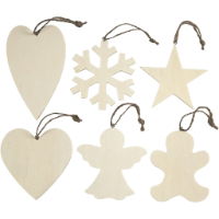 564050 Wooden Craft Ornaments Set