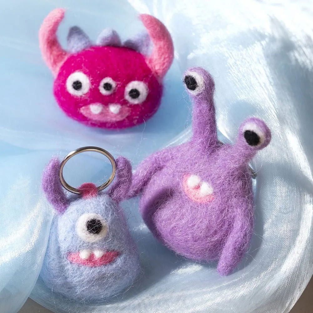 CH977650 Needle Felting Mini Craft Kit Monster Designs Finished