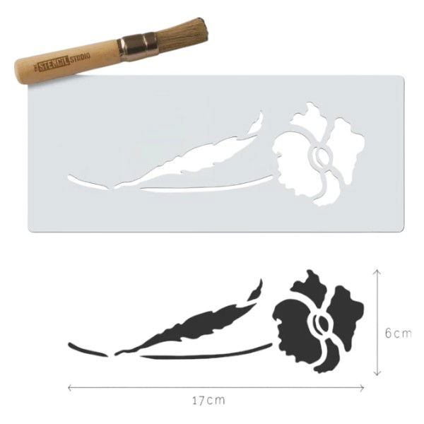Poppy Mini Craft Stencil
