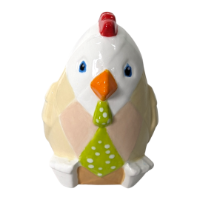 Chicken Facet-ini- Paint Your Own Pottery Ceramic Blank Bisqueware PYOP