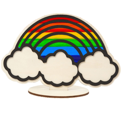 rainbow wooden figure