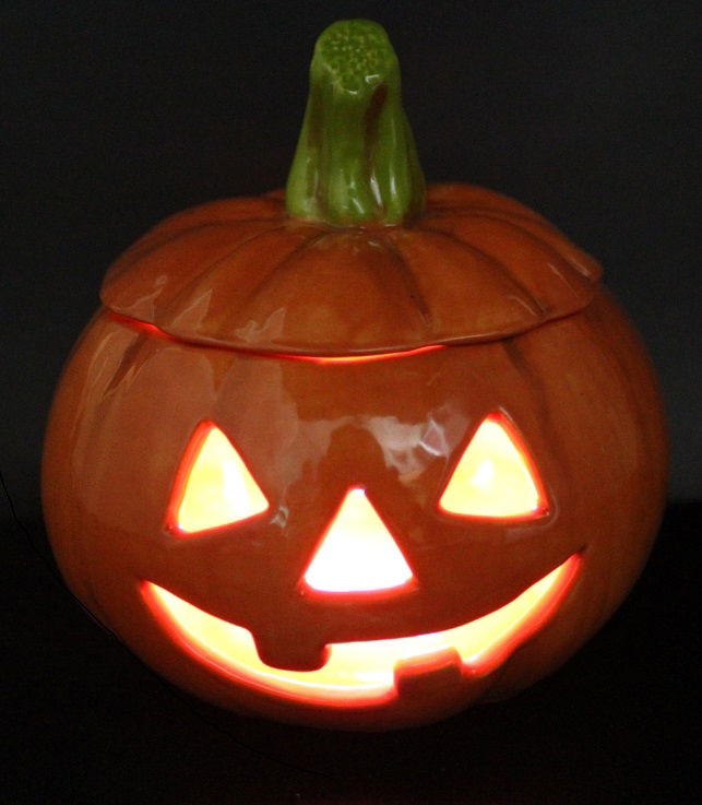 5059 Jack O Lantern Lit with LED Lights