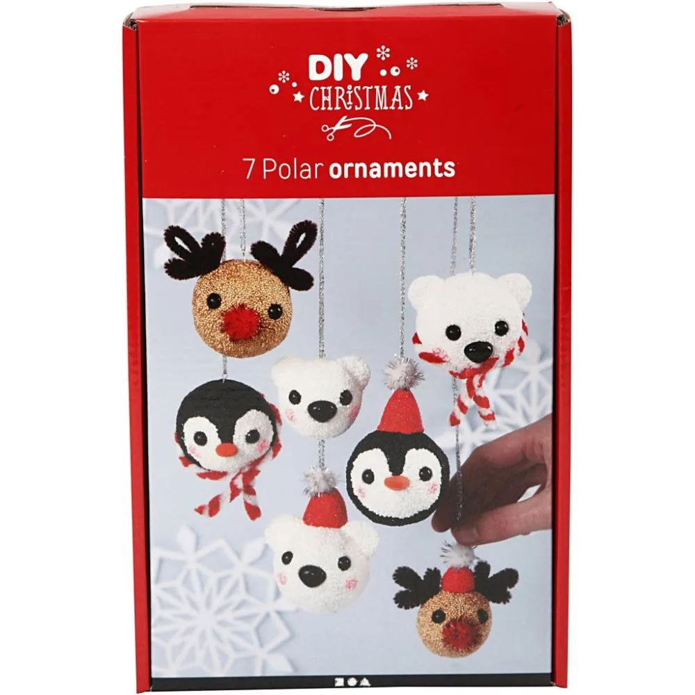 Polar Ornaments DIY Craft Kit DIY Make at Home Christmas Craft Kit for Kids