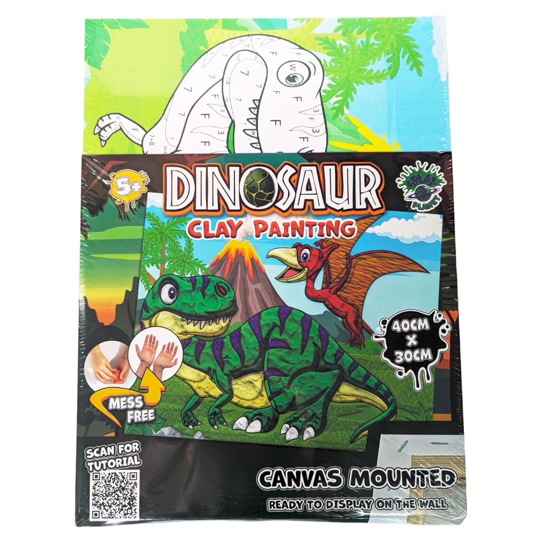 Dinosaurs Clay Painting Set 40cm x 30cm