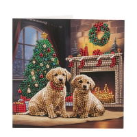 Waiting for Santa- Crystal Art Card Kit 18cm