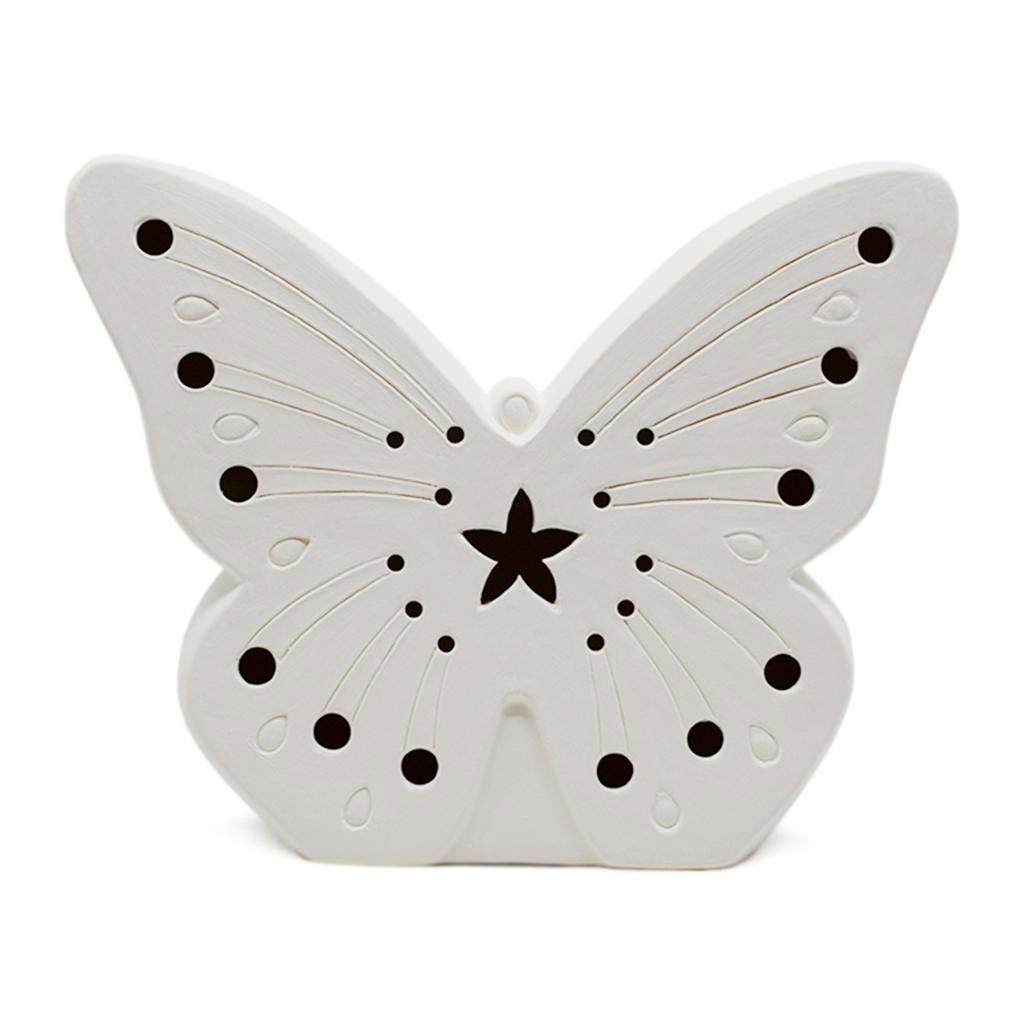 5471 Butterfly Lantern Paint Your Own Pottery Ceramic Blank Unpainted Holes