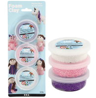 CH78136 Foam Clay 3 x 14g White Purple Pink