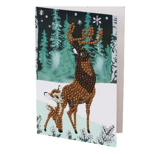 Bambi and Son 10 x 15cm Crystal Art Card