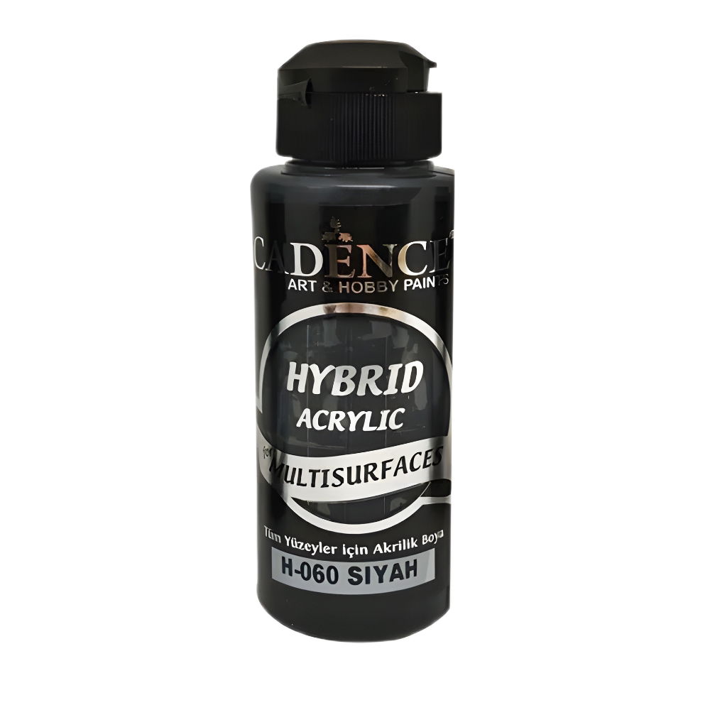 Black - Hybrid Gold Glitter Multisurface Acrylic Paint 120ml