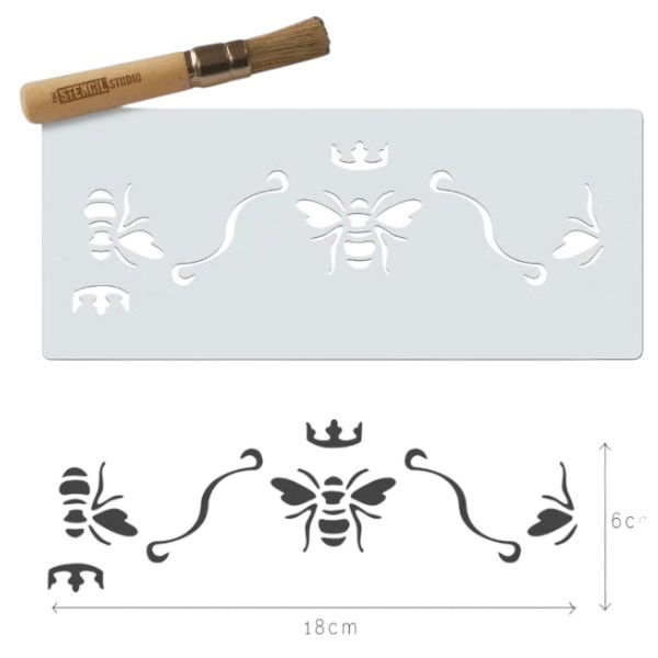 Bee Border Mini Craft Stencil